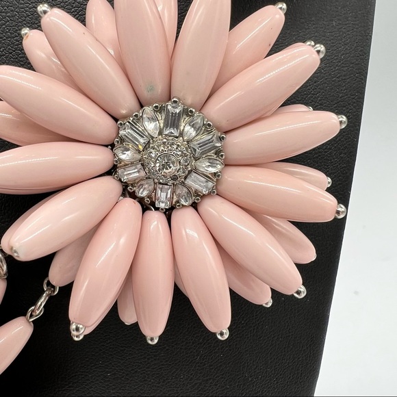 BaubleBar Pink Rhinestones Floral Necklace - Picture 2 of 4